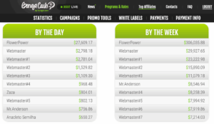 Top Affiliate Earnings for BongaCams / BongaCash