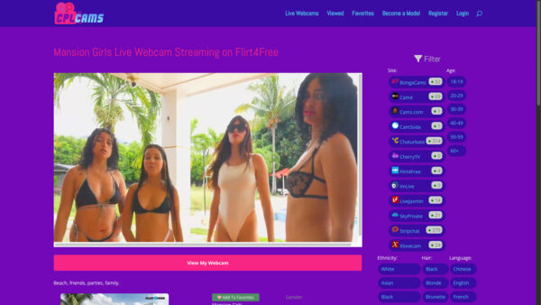 CplCams Model Embedded Video Player
