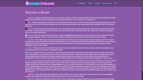 SquirtStreams Become a Model